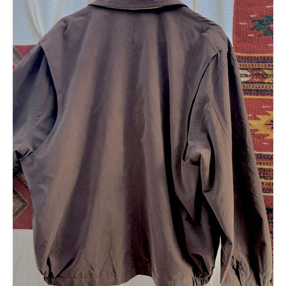 London Fog Mens Lightweight Brown Zip Front Jacket - Classic Windbreaker with Me - Picture 3 of 3